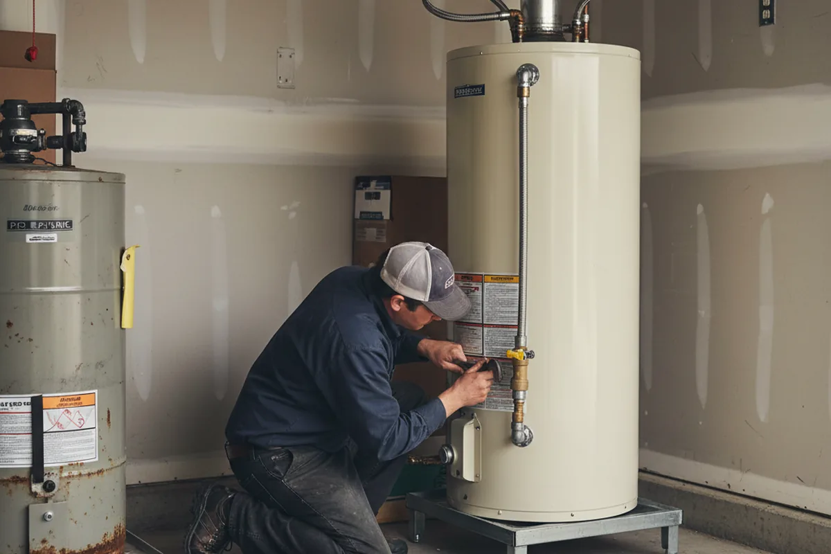 Water heater and shutoff valve replacement in Beardstown