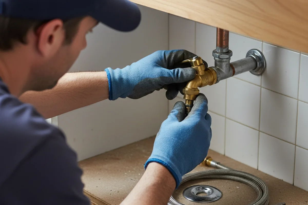 Shutoff valve and fitting work during Emergency Plumbing in Beardstown